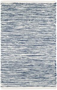dash and albert tideline navy handwoven indoor/outdoor rug, 8 x 10 feet, blue stripe pattern