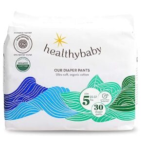 Healthybaby Pull Up Style Diapers - 30 Count - EWG Verified & Plant-Based, Quilted 360 Flexitech Waistband, Flash Dry Technology for Overnight Leak Protection, Training Pants