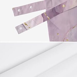 Tie Up Valance for Kitchen Windows, Abstract Marble Agate Texture Tie-up Curtain Shade Valances 42"x12" Rod Pocket Short Curtains Window Treatment for Living Room Pastel Theme Pink Purple White Gold