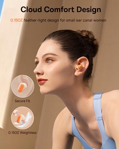 Baseus Hybrid Active Noise Cancelling Wireless Earbuds for Women - 3D Spatial Audio Bluetooth 5.3 Earbuds App Customized Upto 90% Noise Cancelling Lightweight Ear Buds for iPhone, Android (AirNora 2)