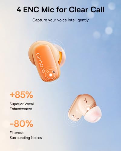 Baseus Hybrid Active Noise Cancelling Wireless Earbuds for Women - 3D Spatial Audio Bluetooth 5.3 Earbuds App Customized Upto 90% Noise Cancelling Lightweight Ear Buds for iPhone, Android (AirNora 2)