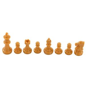 Chess Set,International Plastic Chess Set with 25CM Plastic Film Chessboard and Storage Bag PS International Chess for Adults Kids (Brown)