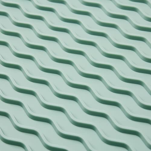 Multipurpose Silicone Kitchen Mat/drain Pad Easy to Clean Environmentally Friendly Heat-Resistant Suitable for Lining Kitchen Counters or Sinks Refrigerators or Drawers (Nordic green)