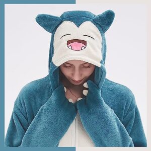 GONAAP Unisex Adult Onesie Pajamas Animal One Piece Costume Cosplay Sleepwear (Teal, Medium)