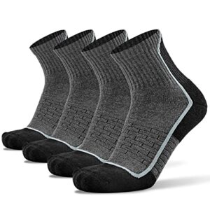 socks daze merino wool quarter running socks mens size 10-13 ladies elite basketball padded anti-blister bike trail wool hiking socks women plus size, large, 4 pairs black