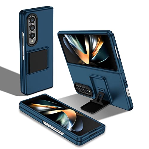 EAXER for Samsung Galaxy Z Fold 3 Fold 5G Case, Full Coverage Shockproof Slim Fold Kickstand Phone Case Cover (Blue)