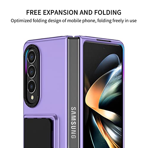 EAXER for Samsung Galaxy Z Fold 3 Fold 5G Case, Full Coverage Shockproof Slim Fold Kickstand Phone Case Cover (Blue)