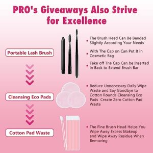 PRO Lash Glue Remover for Lash Clusters 150ML Adhesive Remover with 3 Reusable Cleansing Eco Pads 1 Eyelash Brush DIY Lash Extension Remover Eye Cleanser Quick removal of Lashes Gentle Soothing