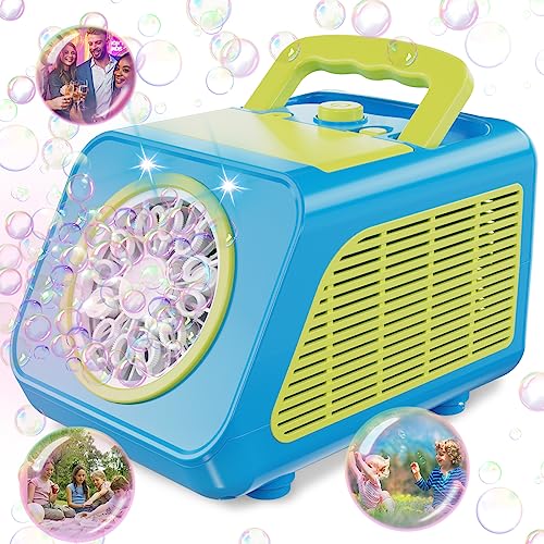 Bubble Machine, Bubble Maker,15000+ Bubbles Per Minute, 2 Speed Levels,Big Bubble Hole,Automatic Bubble Machine,Bubble Blower for Kids Toddler,Outdoor Toys for Party, Birthday, Wedding