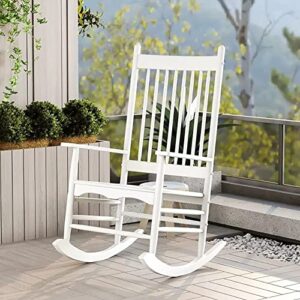 ozcult desk chairs arm chair outdoor porch rocking chair for front porch heavy duty, balcony garden seat for decks/lawn/backyard/pool, loads 330lbs, set of 2
