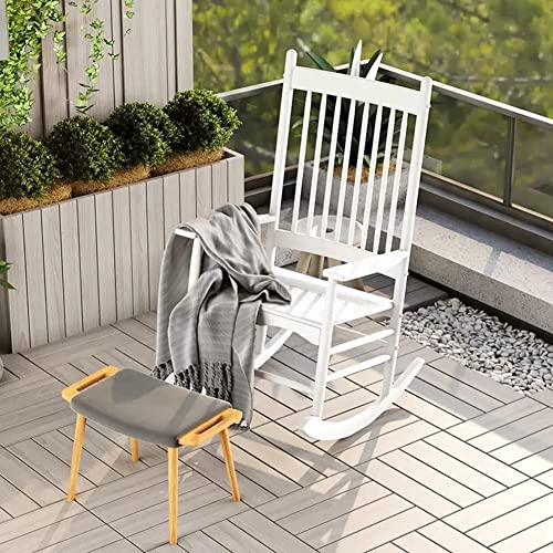 OZCULT Desk Chairs Arm Chair Outdoor Porch Rocking Chair for Front Porch Heavy Duty, Balcony Garden Seat for Decks/Lawn/Backyard/Pool, Loads 330lbs, Set of 2