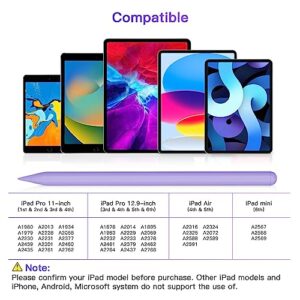 iPad Pencil 2nd Generation with Magnetic Wireless Charging, Apple Pencil 2nd Generation, Smart Pen Compatible with iPad Pro 11 in 1/2/3/4, iPad Pro 12.9 in 3/4/5/6, iPad Air 4/5, iPad Mini 6, Purple