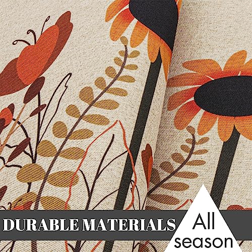 MUGANYI Fall Flower Thanksgiving Autumn Doormat - Holiday Welcome Non Slip Rug Sunflower Natural Door mat for Indoor Outdoor Entrance 17" x 29"