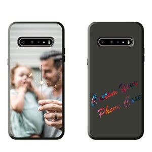 gsdmfunny personalized custom picture photo text phone case for lg v60 thinq 5g compatible with lg v60 thinq 5g black tpu and hard pc protective phone case gifts