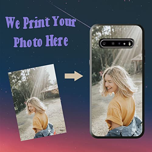 GSDMFUNNY Personalized Custom Picture Photo Text Phone Case for LG V60 ThinQ 5G Compatible with LG V60 ThinQ 5G Black TPU and Hard PC Protective Phone Case Gifts