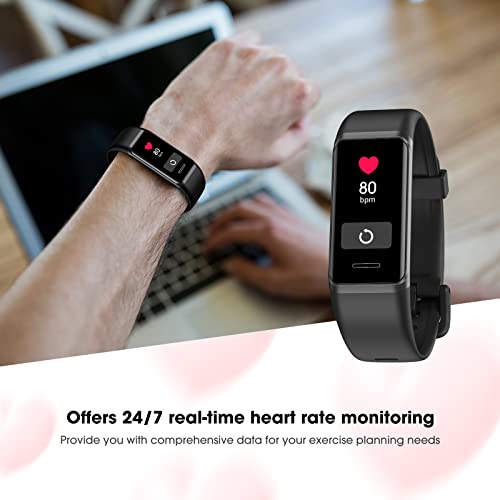 LIVIKEY Activity Fitness Tracker with Alexa Built-in, Heart Rate, Blood Oxygen, Sleep Monitor, Fitness Watch with Pedometer, IP68 Swimming Waterproof, Smart Watch with Step Tracker for Women Men