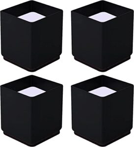 lirras set of 4 carbon steel furniture riser, self adhesive mute pad sofa legs, non slip heavy duty bed riser, adds 5cm height to table cabinet desk supports 20,000 lbs (3.7x5 cm/1.5x2 in,black)