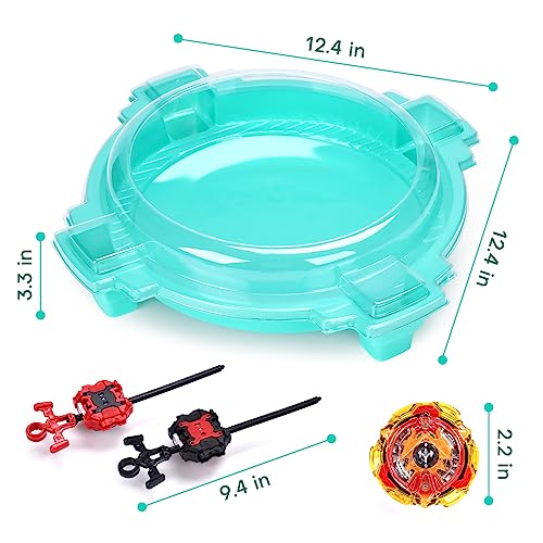 Bey Battling Top Burst Toy Blade Set Game Complete Battle Game Set with Stadium, 6 Battling Tops and 2 Launchers, Toys for 6 Year Old Boys & Girls & Up