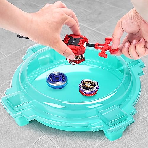 Bey Battling Top Burst Toy Blade Set Game Complete Battle Game Set with Stadium, 6 Battling Tops and 2 Launchers, Toys for 6 Year Old Boys & Girls & Up