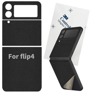 for samsung galaxy z flip 4 phone sticker skin wrap leather strip ultra thin slim ultralight decal glass protector film protective for back camera
