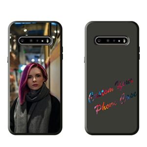 gsdmfunny personalized custom picture photo text phone case for lg v60 thinq 5g compatible with lg v60 thinq 5g hard pc and black tpu protective phone case gifts