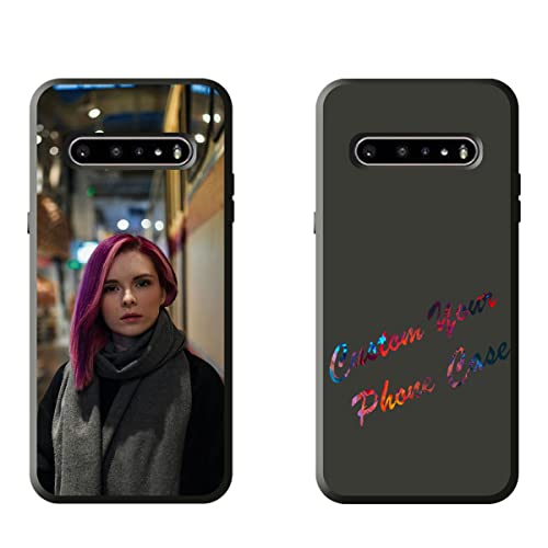 GSDMFUNNY Personalized Custom Picture Photo Text Phone Case for LG V60 ThinQ 5G Compatible with LG V60 ThinQ 5G Hard PC and Black TPU Protective Phone Case Gifts