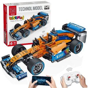wiseplay f1 model cars to build for adults and kids - remote control car f1 building set - stem project for adult and kids - great collectable model for display and play