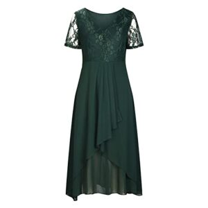 Women's A Line Chiffon Lace Mother of The Bride Dress Long Formal Evening Gown with Long Sleeves Graduation Prom Dress