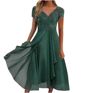 Women's A Line Chiffon Lace Mother of The Bride Dress Long Formal Evening Gown with Long Sleeves Graduation Prom Dress