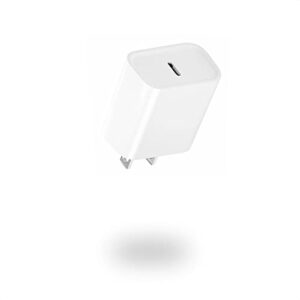 USB-C Fast Charger Block for iPhone Charger Block, Apple Watch Charger Block, iPad Charger Block, GKW 20w Charging Block/Box/Cube/Brick, White 1-Pack (Cable not Included)