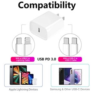USB-C Fast Charger Block for iPhone Charger Block, Apple Watch Charger Block, iPad Charger Block, GKW 20w Charging Block/Box/Cube/Brick, White 1-Pack (Cable not Included)
