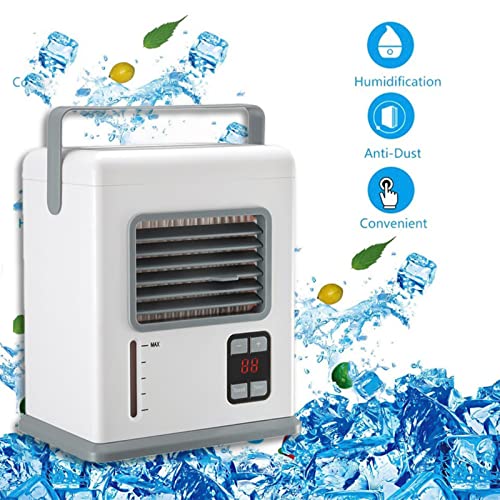 Portable A𝐢r Conditioner - Evaporative A𝐢r Cooler, USB Personal A𝐢r Conditioner Cool𝐢ng F𝐚n, Desktop Mist Humidifier F𝐚n for Home Office Outdoor Camping
