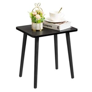 foraofur black end tables set of 2, modern boho end table for living room bedroom, small side table for small spaces with stable structure, easy assembly