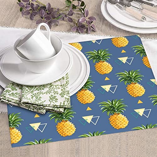 gold pineapple background Printed Drying Mat For Kitchen Ultra Absorbent Microfiber Dishes Drainer Mats Non-Slip Silicone Quick Dry Pad - 18 X 16inch