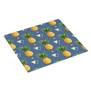 gold pineapple background Printed Drying Mat For Kitchen Ultra Absorbent Microfiber Dishes Drainer Mats Non-Slip Silicone Quick Dry Pad - 18 X 16inch