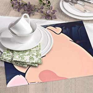 Funny pigs Printed Drying Mat For Kitchen Ultra Absorbent Microfiber Dishes Drainer Mats Non-Slip Silicone Quick Dry Pad - 18 X 16inch