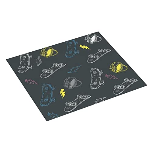 Graffiti Skateboard Printed Drying Mat For Kitchen Ultra Absorbent Microfiber Dishes Drainer Mats Non-Slip Silicone Quick Dry Pad - 18 X 16inch