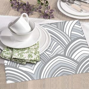 Grey pattern Printed Drying Mat For Kitchen Ultra Absorbent Microfiber Dishes Drainer Mats Non-Slip Silicone Quick Dry Pad - 18 X 16inch