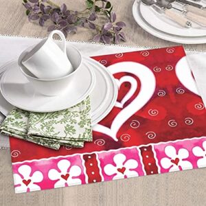 Heart & Flowers Printed Drying Mat For Kitchen Ultra Absorbent Microfiber Dishes Drainer Mats Non-Slip Silicone Quick Dry Pad - 18 X 16inch