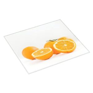 Fresh oranges Printed Drying Mat For Kitchen Ultra Absorbent Microfiber Dishes Drainer Mats Non-Slip Silicone Quick Dry Pad - 18 X 16inch