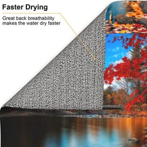 killarney national park Printed Drying Mat For Kitchen Ultra Absorbent Microfiber Dishes Drainer Mats Non-Slip Silicone Quick Dry Pad - 18 X 16inch