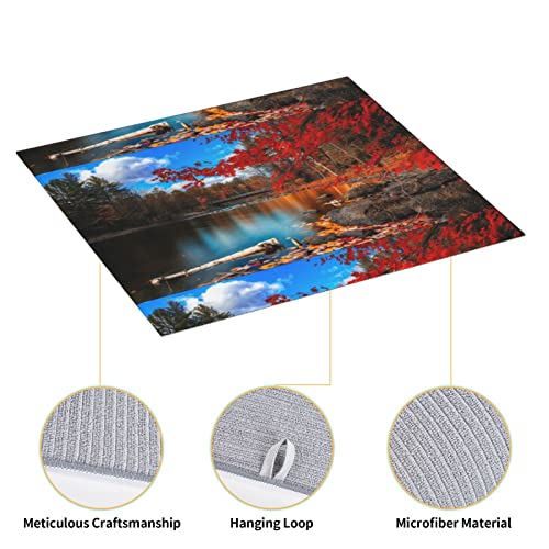 killarney national park Printed Drying Mat For Kitchen Ultra Absorbent Microfiber Dishes Drainer Mats Non-Slip Silicone Quick Dry Pad - 18 X 16inch