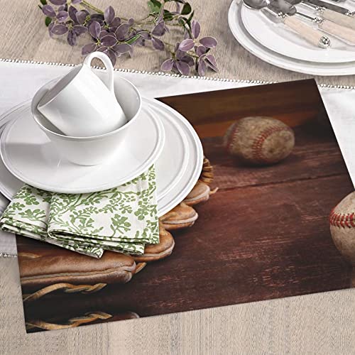 Retro Baseball Printed Drying Mat For Kitchen Ultra Absorbent Microfiber Dishes Drainer Mats Non-Slip Silicone Quick Dry Pad - 18 X 16inch