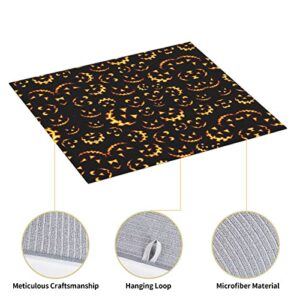 Happy Halloween Printed Drying Mat For Kitchen Ultra Absorbent Microfiber Dishes Drainer Mats Non-Slip Silicone Quick Dry Pad - 18 X 16inch