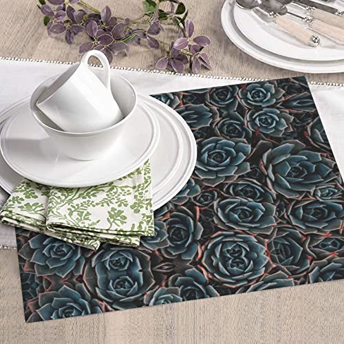 Fresh succulents Printed Drying Mat For Kitchen Ultra Absorbent Microfiber Dishes Drainer Mats Non-Slip Silicone Quick Dry Pad - 18 X 16inch