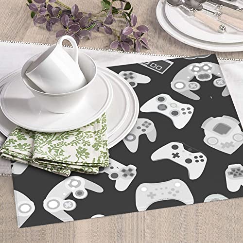 Game Controller Printed Drying Mat For Kitchen Ultra Absorbent Microfiber Dishes Drainer Mats Non-Slip Silicone Quick Dry Pad - 18 X 16inch