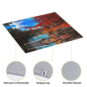 killarney national park Printed Drying Mat For Kitchen Ultra Absorbent Microfiber Dishes Drainer Mats Non-Slip Silicone Quick Dry Pad - 18 X 16inch