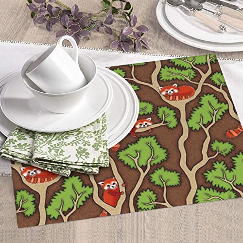 Forest Red Alkane bear Printed Drying Mat For Kitchen Ultra Absorbent Microfiber Dishes Drainer Mats Non-Slip Silicone Quick Dry Pad - 18 X 16inch