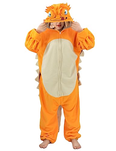 Adult Lizard Onesie Costume Animal Cosplay Halloween Christmas Homewear Pajamas Sleepwear for Women and Men