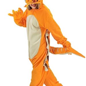 Adult Lizard Onesie Costume Animal Cosplay Halloween Christmas Homewear Pajamas Sleepwear for Women and Men